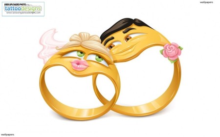 Two Happy Wedding Rings